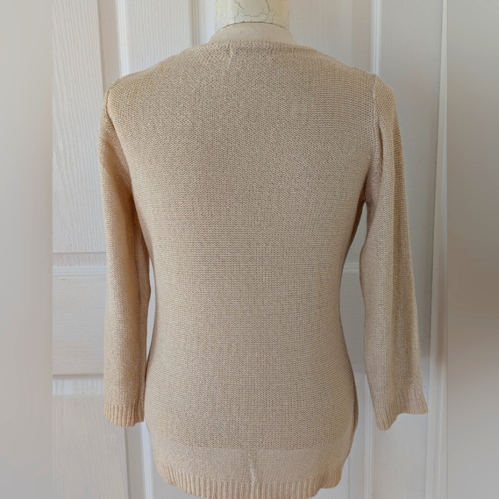 Parkhurst Elegant Cream Women's Sweater with Mock Top Underneath - Picture 2 of 3